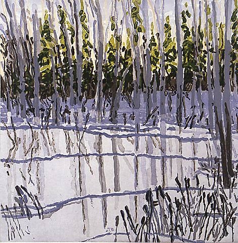 Trees Reflected on Ice, 2002 - Neil Welliver