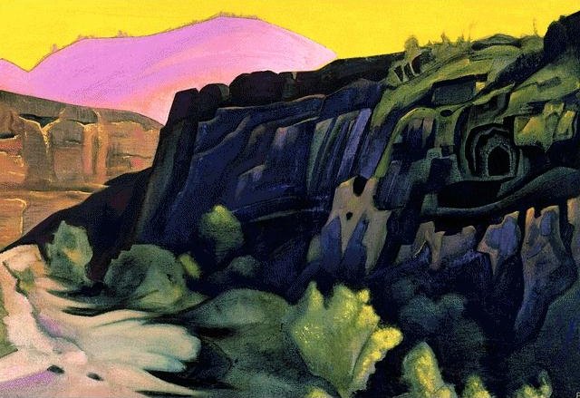 Ajanta. The rock temples., 1938 - Nikolái Roerich