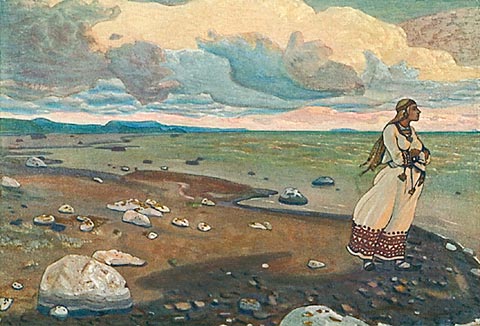 Beyond the seas there are the great lands, 1910 - Nicolas Roerich