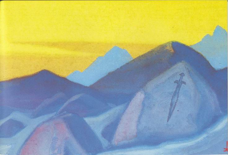 Boundary of sword (study), 1933 - Nicholas Roerich