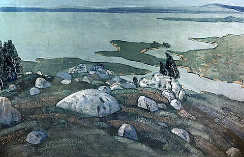 Giant's tomb, 1915 - Николай  Рерих