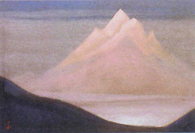 Pink glacier as flower, 1944 - Nikolai Konstantinovich Roerich