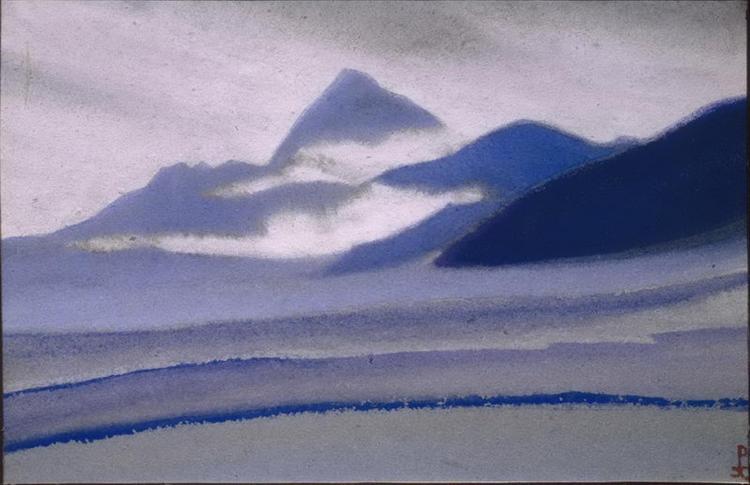 Siver clouds over the mountains, 1941 - Николай  Рерих