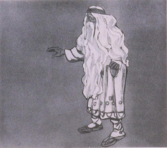 Sketch of costumes for "Snow Maiden" - Николай  Рерих