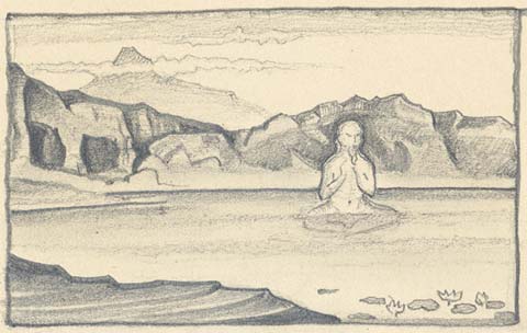 Study to "Lotos", 1933 - Nikolái Roerich