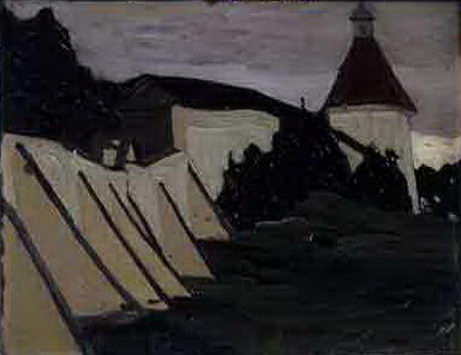 Terem of Yaroslavna.  By the monastery wall., 1908 - Nikolai Konstantinovich Roerich