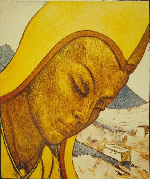 Тибетский лама, 1927 - Николай  Рерих