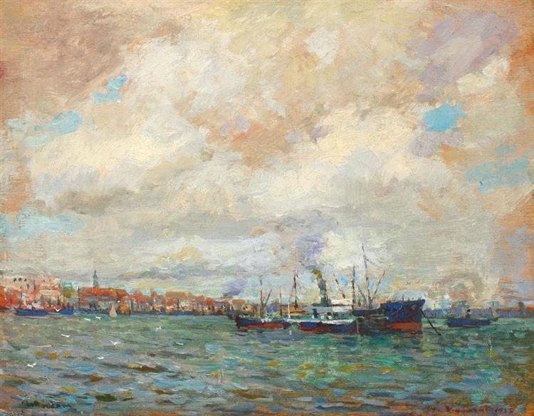 Rotterdam Port, 1928 - Nicolae Vermont