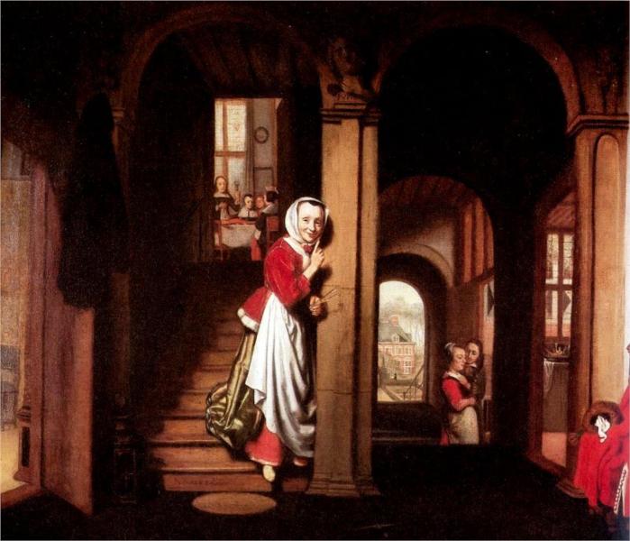 The Eavesdropper, 1657 - Nicolaes Maes