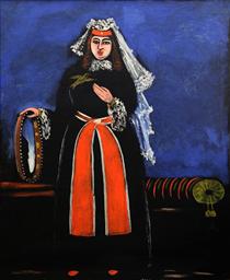 Georgian Woman with Tambourine - Niko Pirosmani