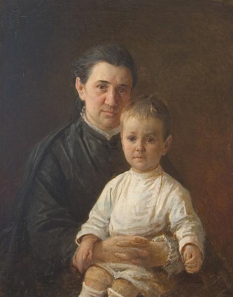 Портрет Евдокии Николаевны Костычевой, рожд. Фокиной, 1845 - Николай Ге