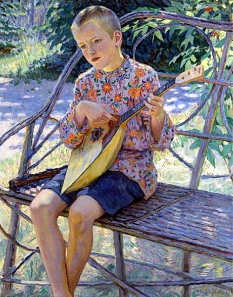Portrait of Artist's Son, Klaus Erhardt, 1931 - Nikolaï Bogdanov-Belski