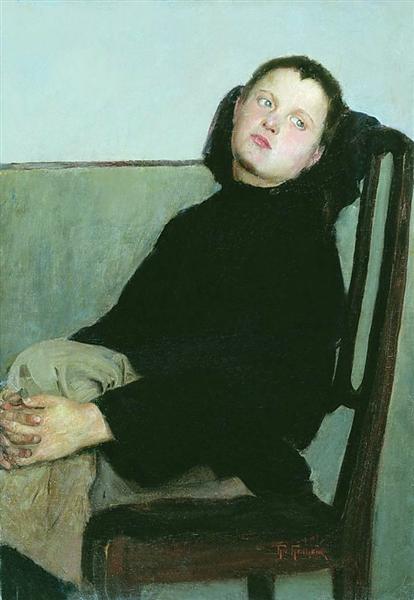 Resting Boy - Nikolay Bogdanov-Belsky
