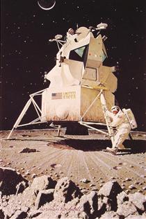 Man on the Moon - Norman Rockwell