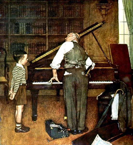 Piano Tune, 1947 - Норман Роквелл