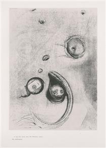 And the eyes without heads were floating like molluscs (plate 13) - Odilon Redon