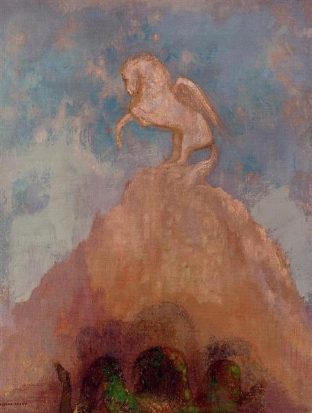 White Pegasus, c.1908 - 奥迪隆·雷东