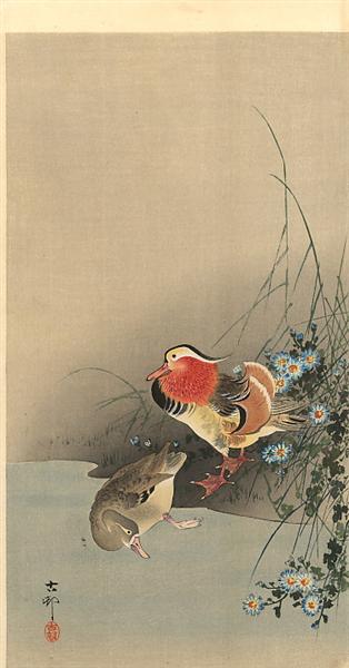 Mandarin Ducks - Ohara Koson