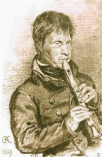 Blind musician, 1809 - Орест Кіпренський