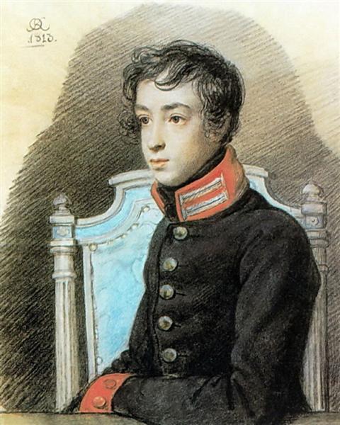 Portrait of A. P. Bakunin, 1813 - Orest Adamowitsch Kiprenski