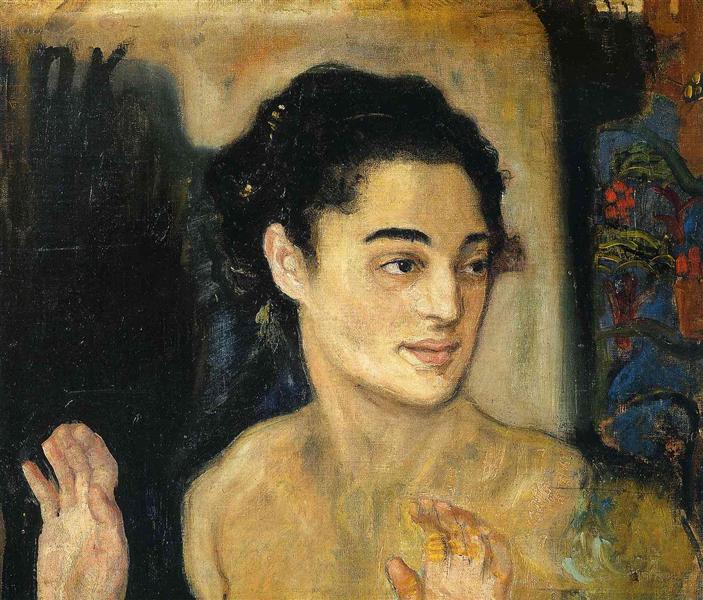 Girl with hands raised, 1908 - Oskar Kokoschka