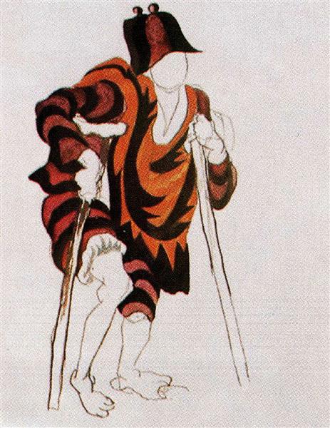 Costume design for ballet "Tricorne", 1917 - Пабло Пикассо
