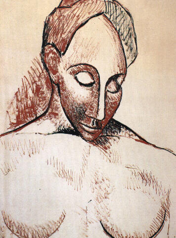 Голова жінки, c.1907 - Пабло Пікассо