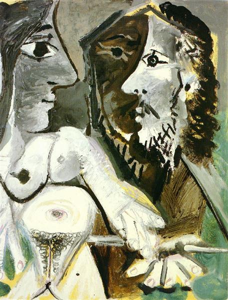 Naked woman and musketeer, 1967 - 畢卡索