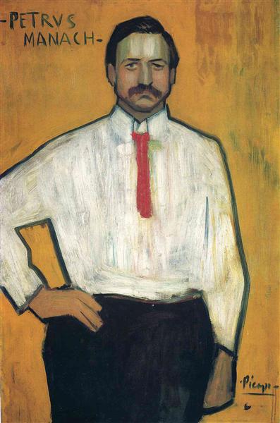 Portrait of Petrus Manach, 1901 - Пабло Пикассо