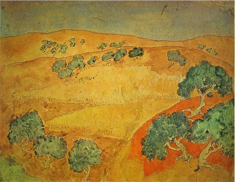 Summer landscape, 1902 - Пабло Пикассо