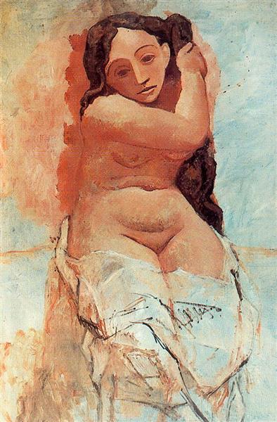 Woman Plaiting Her Hair, 1906 - Pablo Picasso