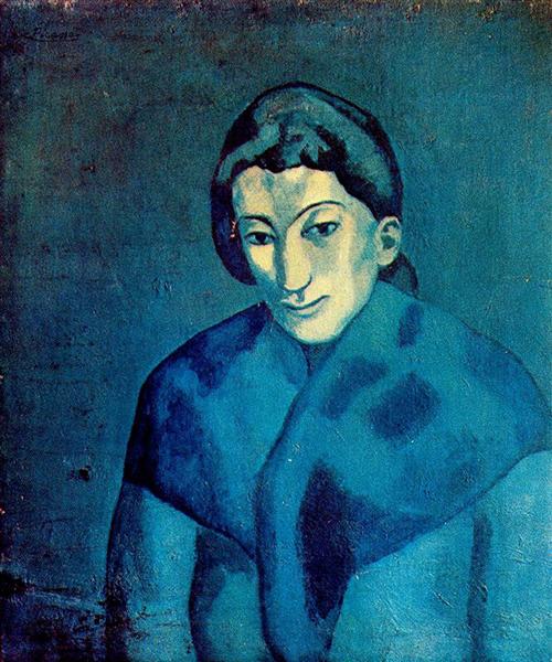 Woman in a shawl, 1902 - 畢卡索