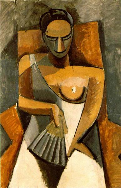 Жінка з віялом, 1907 - Пабло Пікассо