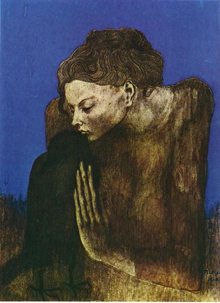 Жінка з вороном, 1904 - Пабло Пікассо