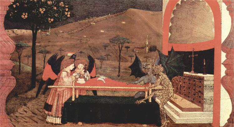 Dois anjos e dois demônios, 1465 - 1469 - Paolo Uccello
