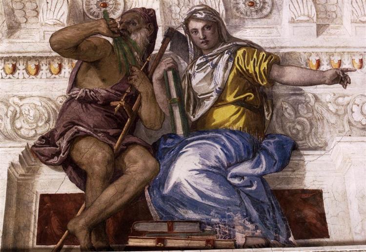 Saturn (Time) and Historia, 1560 - 1561 - Paolo Veronese