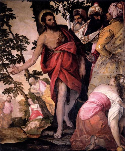 St John the Baptist Preaching, c.1562 - 委羅内塞