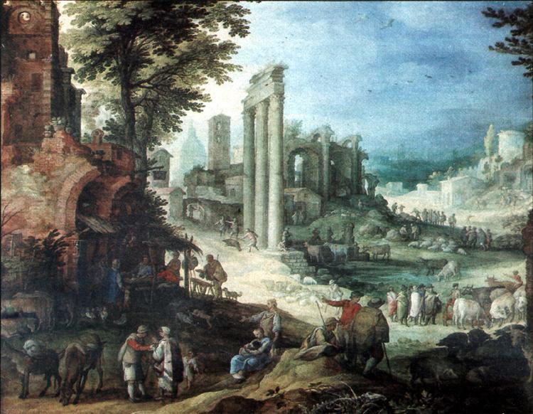 Römische Ruinenlandschaft, 1600 - Paul Brill