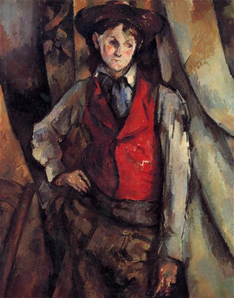 Boy in a Red Vest, 1888 - Поль Сезанн