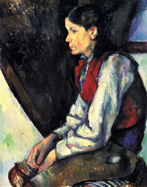 Boy in a Red Vest, 1890 - Поль Сезанн