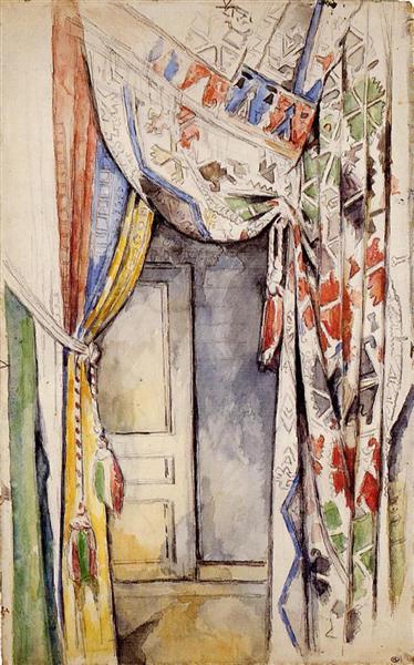 Curtains, 1885 - 塞尚