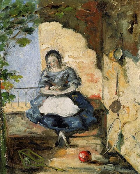 Girl, c.1873 - Поль Сезанн