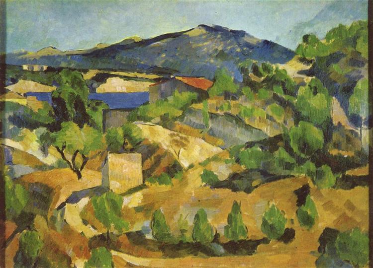 Mountains in Provence. L'Estaque, c.1880 - 塞尚