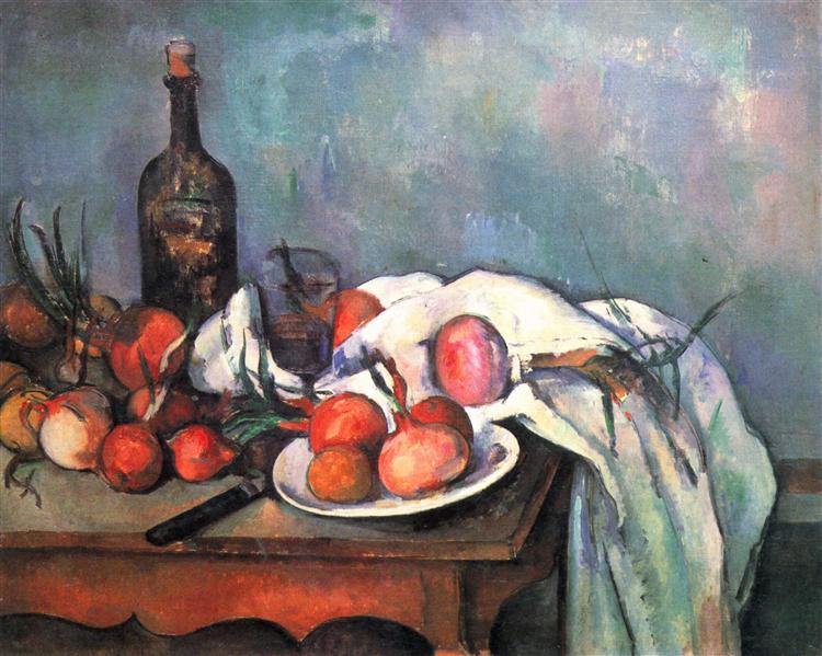 Bodegón con cebollas, 1898 - Paul Cézanne