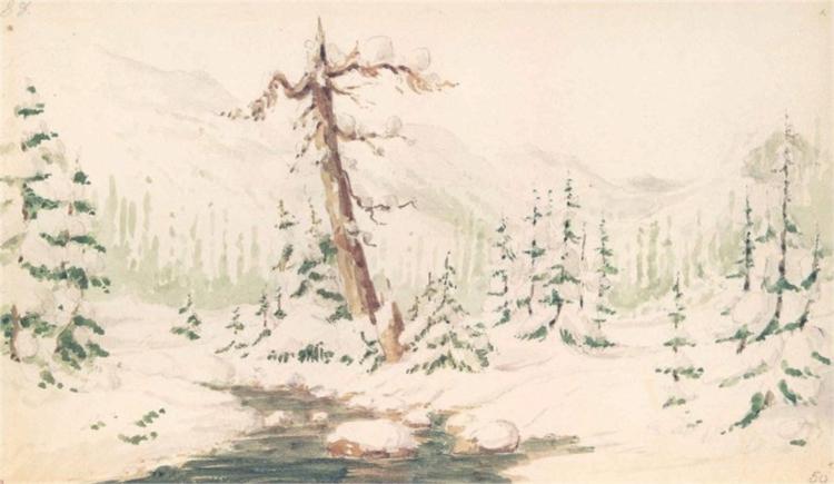 A Winter Scene in the Rockies, 1846 - Пол Кейн