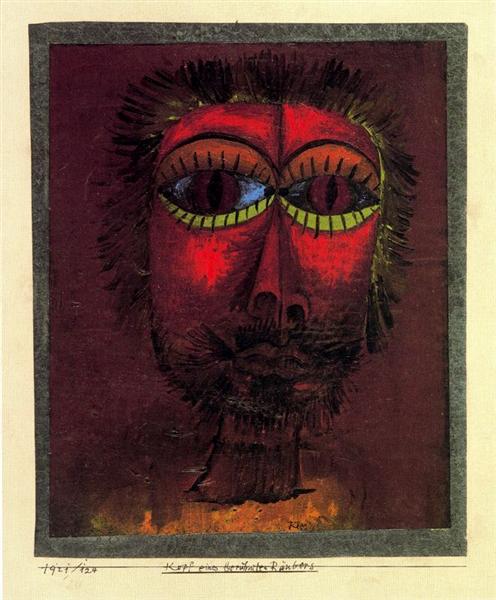 Bandit's head, 1921 - Paul Klee