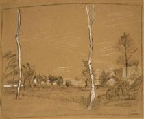 Landscape with birch trees - Paula Modersohn-Becker