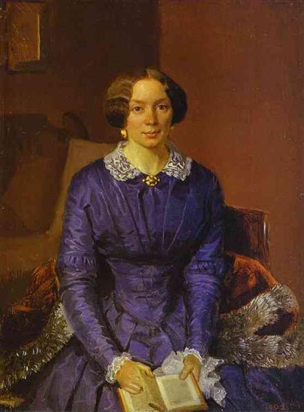 Portrait of Elizaveta Petrovna Zhdanova - Павло Федотов