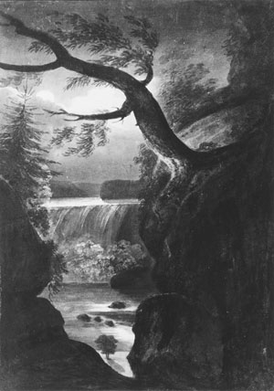 Niagara Falls Canadian Side by Moonlight, c.1812 - Павло Свіньїн