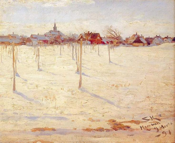 Hornbaek in Winter, 1891 - Педер Северин Крёйер